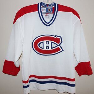3/$77❤️near mint 90s vintage Montreal Canadiens CCM kids hockey jersey youth NHL